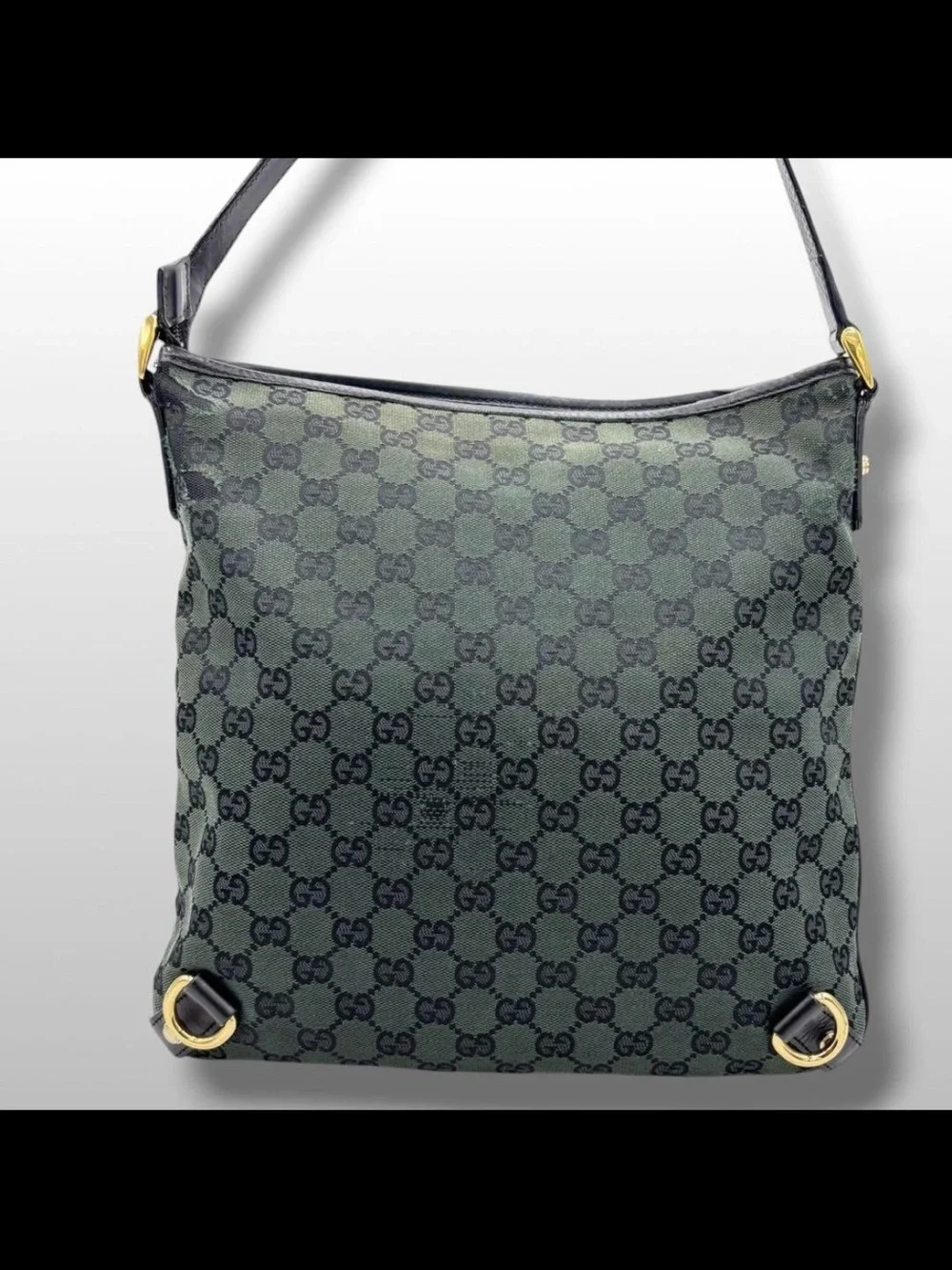 Gucci Green GG Canvas Shoulder Bag